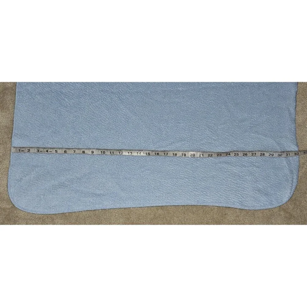VTG Babycare Solid Light Blue Baby Blanket Lovey 27x32 Soft Acrylic Blend